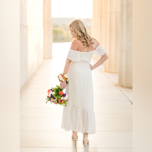 Reformation Butterfly Dress Ivory (Tailored smaller from size 8) - Picture 7 of 14